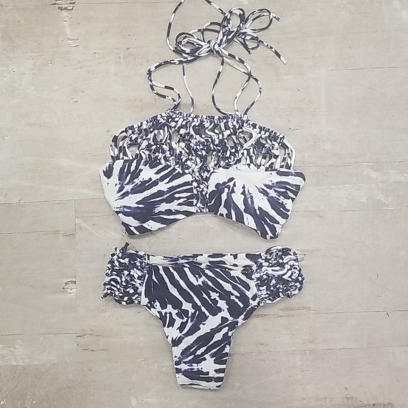 💕MIKOH💕 Waimea Macrame Bikini Wave Coastal Blue - Picture 9 of 16
